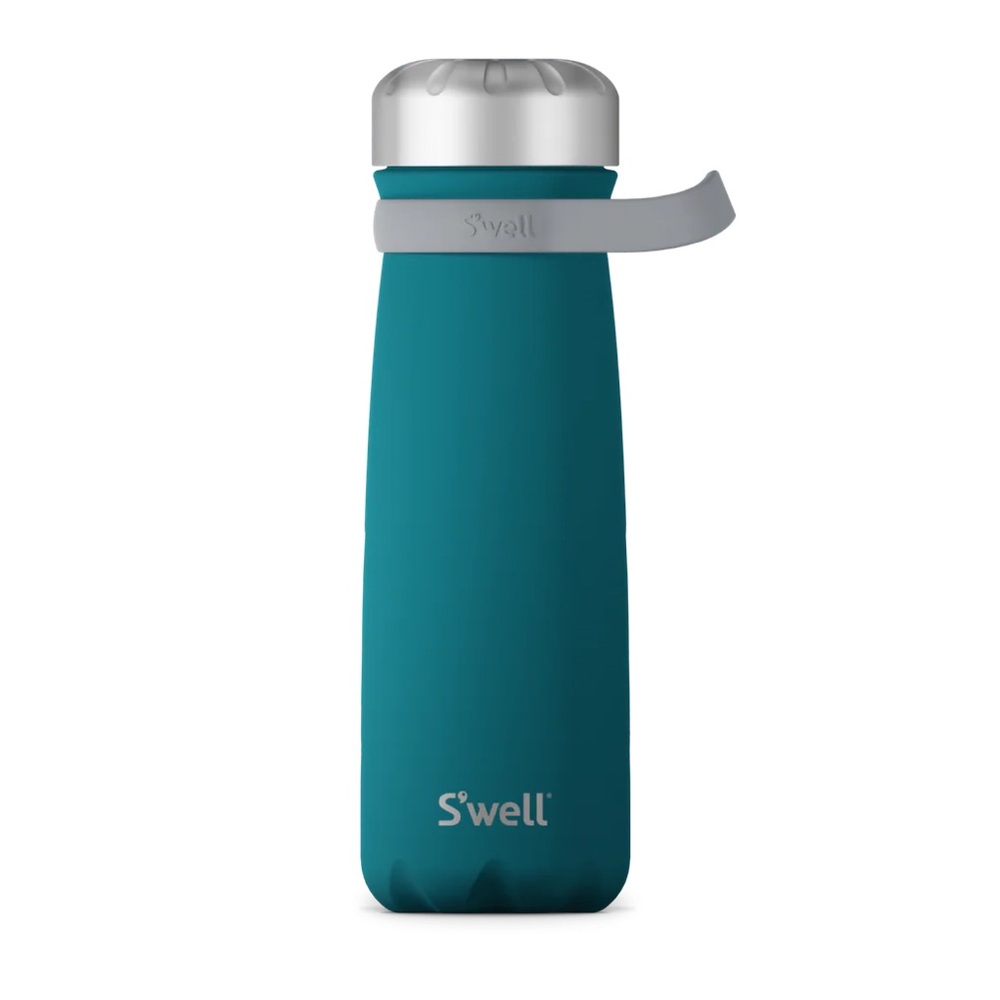 S'well Teal Water Bottle Traveler 24 oz